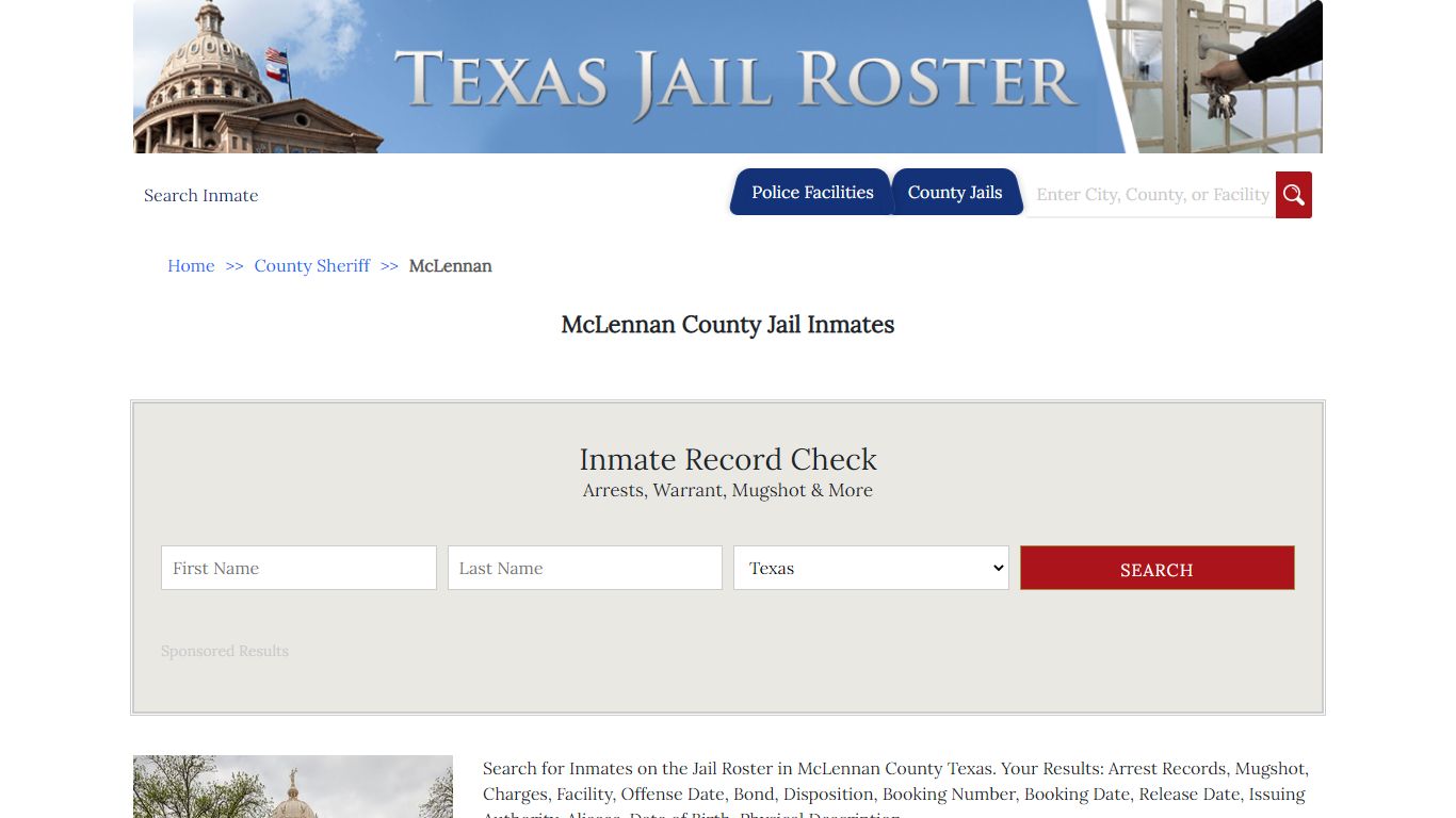 McLennan County Jail Inmates | Jail Roster Search